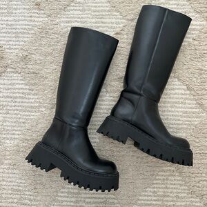 Black Lug Platform Boots